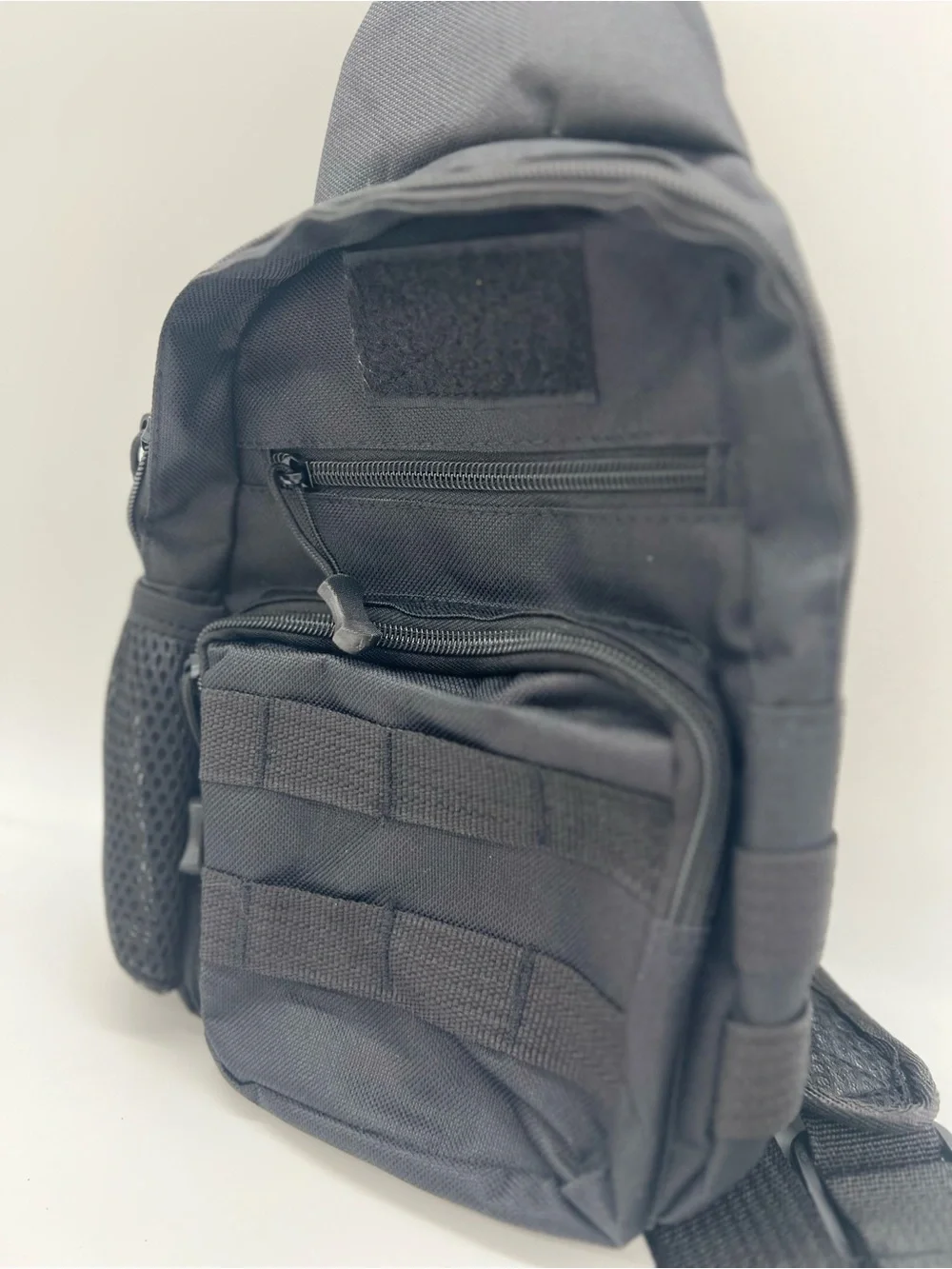Men/women Backpack Sling Shoulder Bag Black Travel Chest Bag Sz 10 By 8”